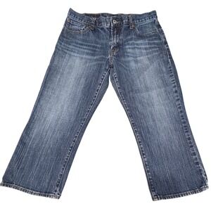 Lucky Brand Crop Jeans Women 30 Stretch Blue Ol Red Wing Dungarees Denim